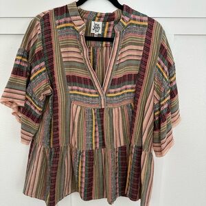Love J Multicolor Striped Blouse